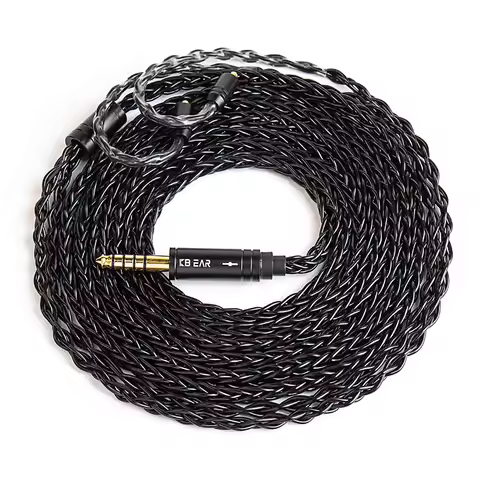 KBEAR ST12Plus 2 pin iem cable Connector 4N 4.4MM MMCX/2PIN-S/2PIN-C 2M Earphone Cable Upgrade Cable