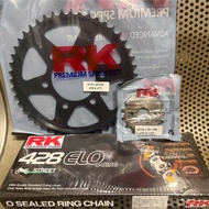 HONDA CBR150R / CB150R / CB150X 15T Sprocket SET + 45T 47T 428 Sprocket RK 428ELO ORING Genuine RK