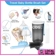 Baby Bottle Brush Set Multifunctional Pacifier Brush Silicone Baby Milk Bottle Cleaning Berus Botol Bayi Detergent