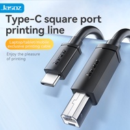 Jasoz Printer Cable Type C To USB B Printer Cable 2.0 USB C Male To B Male Sync Data Scanner Printer