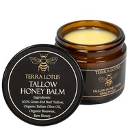 Terra Lotus - Organic Grass-Fed Beef Tallow Balm with Raw Honey - Moisturizing  for Soft, ooth  - Ha