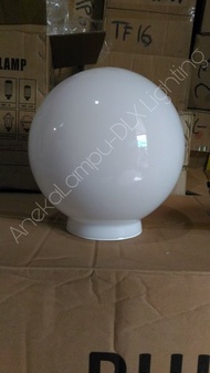 hanya Kaca kap to 1 dlx Lampu Taman Pilar bulat putih susu diameter 22