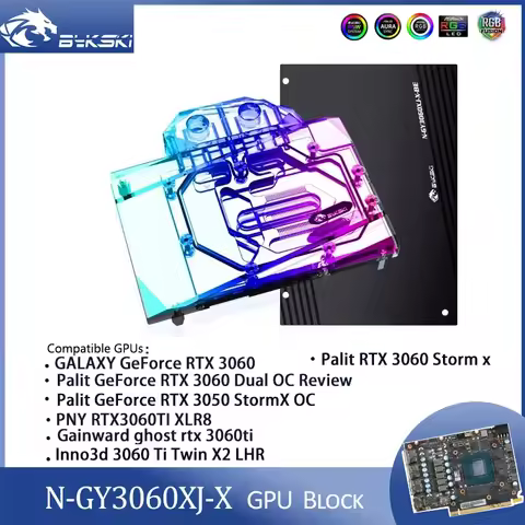 Bykski N-GY3060XJ-X GPU Water Block for Palit RTX 3060 Dual OC Review/GALAX RTX 3060/PNY RTX3060TI V