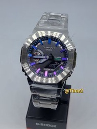 Gshock 全不銹鋼金屬帶 GM-B2100PC-1A GMB2100PC-1 GMB2100 GMB2100D GMB2100BD GMB2100GD 電鍍銀鋼 2100 藍芽 bluetooth 太陽能 tough solar 能量顯示 made in Japan 日本製造 男女合適