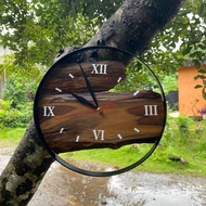 KAYU Aesthetic Wall Clocks / Iron and Wood Wall Clocks