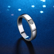 Simple Wedding Moissanite Diamond Men Ring 0.2ct Moissanite S925 Silver Couples Rings for Men
