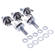 AGBBG 5pcs RV17พร้อมสวิทช์ Potentiometer B1K 2K 5K 10K 20K 50K Handle Length 15mm 5Pin SWITCH Carbon