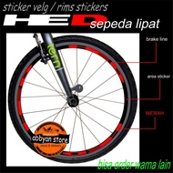 Seli Folding Bike Sticker Rim Sticker Rims Decal Folding Bike HED series