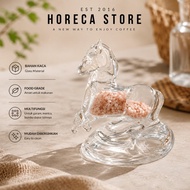 Salt and Pepper Shaker with Horse-shaped glass - Salt and Pepper spice container