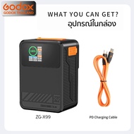 ZGCINE Battery ZG-X99 V-Mount Battery 14.8V 99WH ( 6750 mAh ) รองรับ PD ( USB-C ) และ D-Tap พอร์ต - 