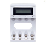 4 Slots Battery Charger with LCD Display for AA AAA Ni-MH Rechargeable Battery Smart Rechargeable Ba