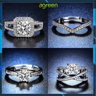 AG Women Adjustable Promise Ring Cincin Silver 925 Original Cincin Perak Perempuan Women Adjustable 