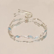 gelang bracelet for woman Light Luxury Temperament Ocean Heart Bracelet ins Exquisite Niche High-End
