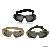 fol Tactical Motorcycle Airsoft Eye for Protection Goggles Anti Fog Mesh Metal Glass