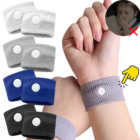 2pcs Travel Sports Sickness Wristbands Carsickness Seasick Anti Nausea Wrist Bands Sickness Strap Br