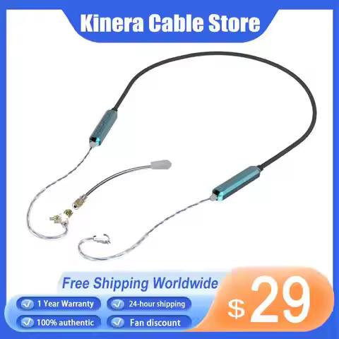 New Kinera Celest SkySoar In-Ear Earphone Bluetooth Hanging Neck Headphone Cable V5.3 With Detachabl