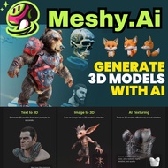 Meshy AI Text-to-3D Generation Image-to-3D Conversion
