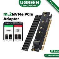 UGREEN NVMe PCIe Adapter, M.2 SSD to PCIe 4.0 X16/X8/X4 Card with Heat Sink, M.2 PCIe Adapter for M-