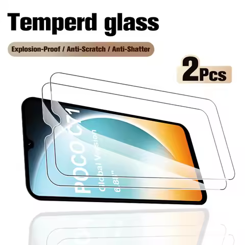 2Pcs HD Tempered Glass For Xiaomi Poco C71 Protective Glass For Poco C71 C 71 71C 6.88 Inch Screen P