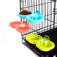 Pet water fountain feed double plastic dog bowl cat food bowl hanging cage dog bowl cat bowl