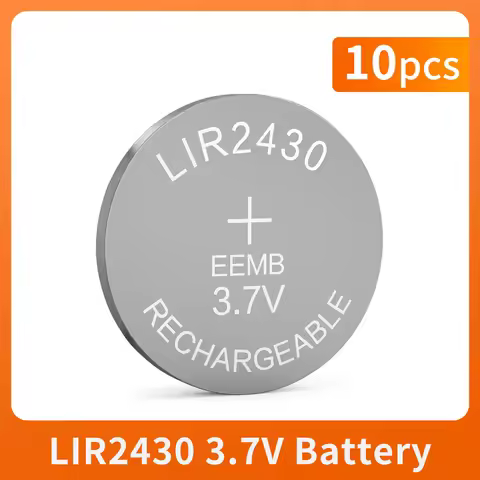 High Capacity 10PCS LIR2050 LIR2430 LIR2450 LIR2477 Rechargeable 3.7V Coin Cell Battery for DIY Elec
