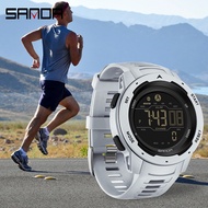 Sanda นาฬิกากีฬาสำหรับผู้ชาย, Jam Tangan Digital LED กันน้ำ50เมตรนาฬิกาข้อมือทหาร