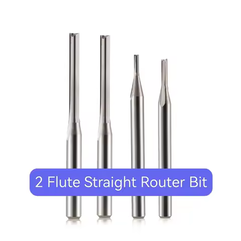 1Pcs 3.175mm 4mm 6mm 8mm 10mm Two Flutes Straight Slot End Mill CNC Two Dimension Cutting Tools Rout