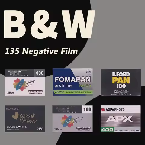 3 Rolls FOMAPAN/VIBE/ILFORD/AGFA Black & White 135 35mm W Negative film 36 Exposure Per Roll For Kod