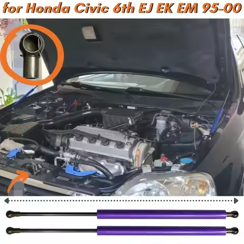 Qty(2) Hood Struts for Honda Civic 6th EJ EK EM 1995-2000 Front Bonnet Gas Struts Springs Shock Abso