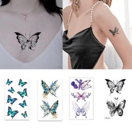 【ready Stock】magic Tattoo Sticker Waterproof Lasting 2 Weeks Butterfly Fake Tattoo Temporary N3h9
