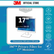3M Privacy Filter for 17.0" Widescreen Laptop(16:10 aspect ratio) 368 mm x 230 mm PF170W1B
