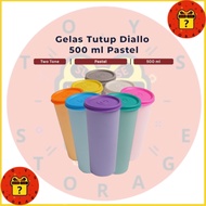 IK - Tumble Tumbler DALLO 360 Color Plastic Lid Glass PASTELML