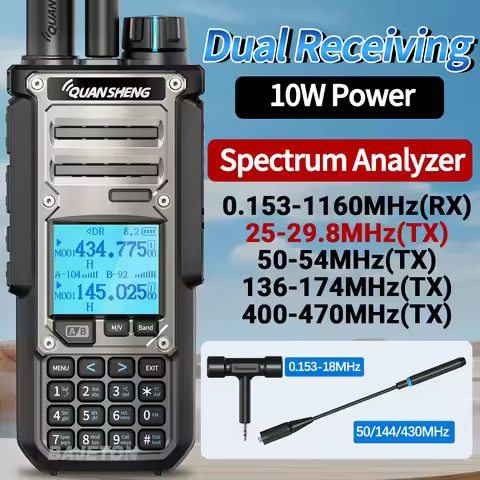 Quansheng TK11 8 Walkie Talkie Two Way Radio Portable Long Range 10W Transceiver Ham Amateur CB Shor