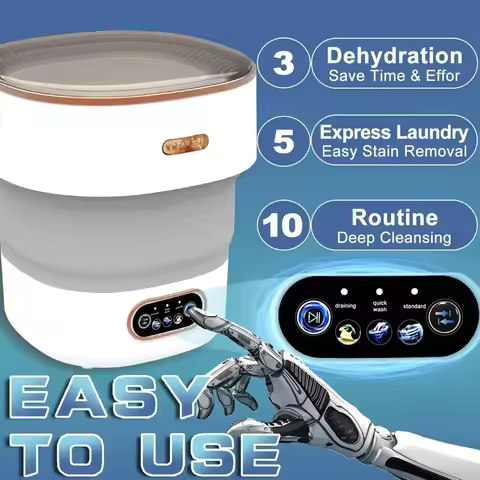 15L Portable Small Washing Dryer Machine Collapsible Washer with Spin Apartment Travel Socks Underwe