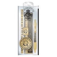 哈利波特 古靈閣巫師銀行 學生文具組 削鉛筆器 + 原子筆 + 鉛筆 + 直尺 + 簡易鉛筆袋 + 橡皮擦 19 x 8 2cm 0.064kg