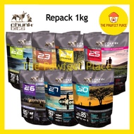 Chunk Bits Chunkbits Dog Food 1kg (Repack) - Sensi 27 Essential 25 Vital 22 Enrich 23 Growth 30