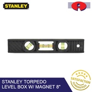 STANLEY TORPEDO LEVEL BOX W/ MAGNET 8" SPIRIT LEVEL LEVELING BOX