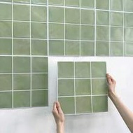1/10 Pcs 3D Self-Adhesive Wall Tiles, Green Peel And Stick Tiles, Kitchen Backsplash Tile Stickers, 