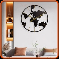 Jam Dinding Besar Globe Design Iron Silent Movement 60cm - OG-55