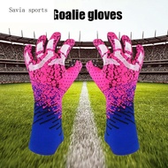 SAVIA 1คู่ยางถุงมือผู้รักษาประตูกันลื่นสำหรับเด็กเล่นฟุตบอลปรับได้,ถุงมือผู้รักษาประตูยางสำหรับการแข่งขันกีฬา