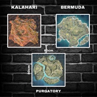 CETAK SPANDUK MAP PETA FREE FIRE KALAHARI BERMUDA PURGATORY MAP FF BUAT TURNAMEN / HIASAN DINDING