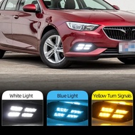 Car Flashing 1 Pair DRL For Opel Insignia Grand Sport 2017 2018 Daylight Car yellow turn LED DRL Day