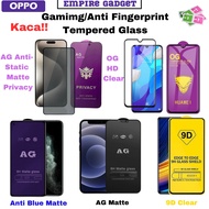 (GLASS) Oppo Reno 8,8 Pro,7,7Pro,6Z,6,5F,5,4,3,2F,2,F5,F7,F9,F11,F11 Pro CLEAR SCREEN PROTECTOR PRIVACY TEMPERED GLASS