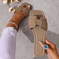 Dép xỏ ngón đế dày thiết kế chữ H thời trang xuân/hè mới cho nữ, dép đế bệt quai ngang thoải mái, mà