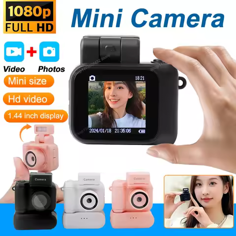 Mini Camera With Screen HD 1080p With Flash Lamp And Battery Dock Portable Retro Ultra Compact Mini 