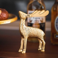 Jedi Home Light Luxury Brass Creative Style Deer Beer Bottle Opener Household Desktop Decoration Sim