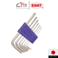 EIGHT Short Tapered Ball Head Wrench White 7-9 Pieces 1.5-10 MM TS-7S TS-8 TS-9