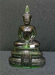 No. M/5 พระบูชาพิมพ์ พระแก้วมรกต 25 พุทธศตวรรษ ปี พ.ศ.2500 บล็อคไทย ร.9 ร่วมประธานพิธี เนื้อแก้วเขี