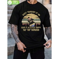Happy Gilmore Movie Vintage Tee - Black Comedy Film Shirt with "Tap Taparoo" Quote - Relaxed Fit Uni