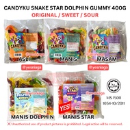 *HALAL* CANDYKU ULAR SNAKE STAR DOLPHIN GUMMY 400G ORIGINAL / SWEET / SOUR Yesniaga
